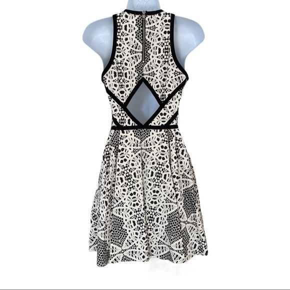 Parker 'Hudson' Print Fit & Flare Dress M 6 8 - Picture 4 of 10